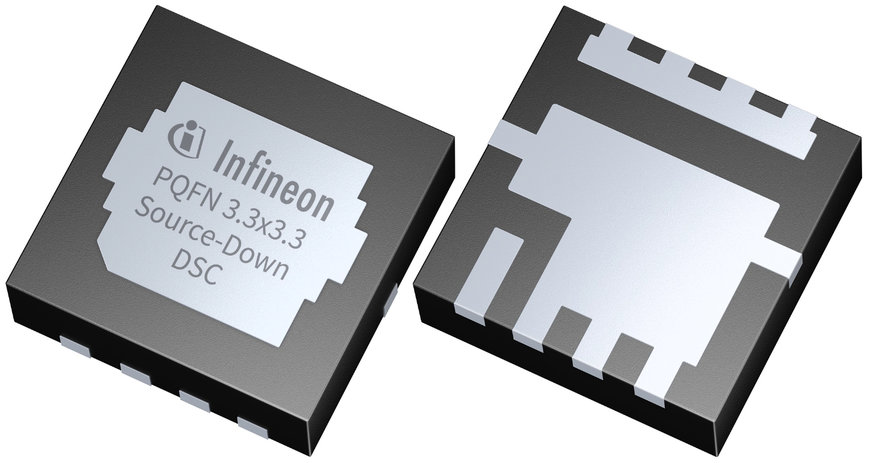 Infineon erweitert die OptiMOS™-Familie der Source-Down-Leistungs-MOSFETs um das 25-150 V PQFN-Portfolio mit doppelseitiger Kühlung